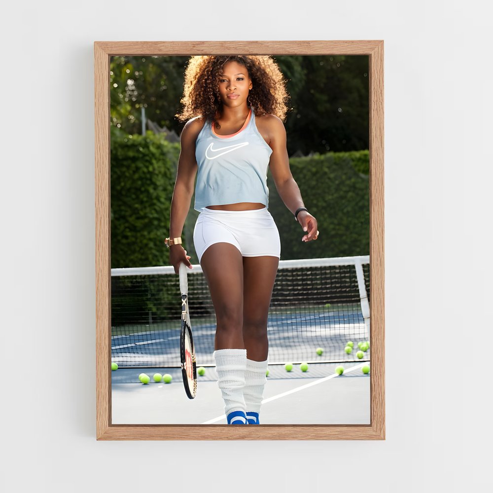 Poster Serena williams bleus – affiche Tennis (vue 4)